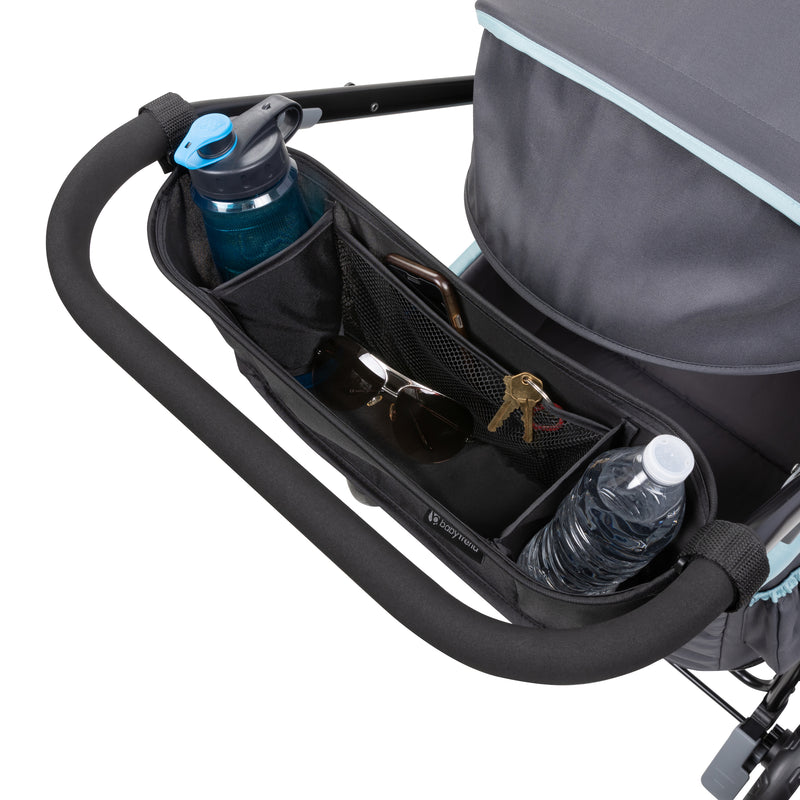 Baby Trend Tour LTE 2-in-1 Stroller Wagon has parent console with two cup holders