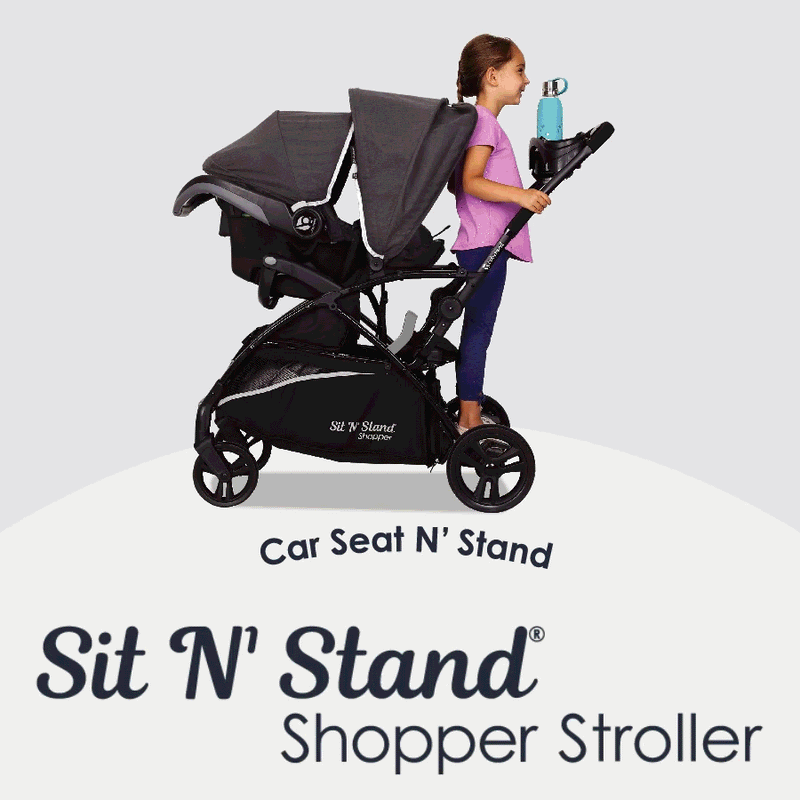 Baby Trend Sit N Stand 5-in-1 Shopper Stroller multiple position seats