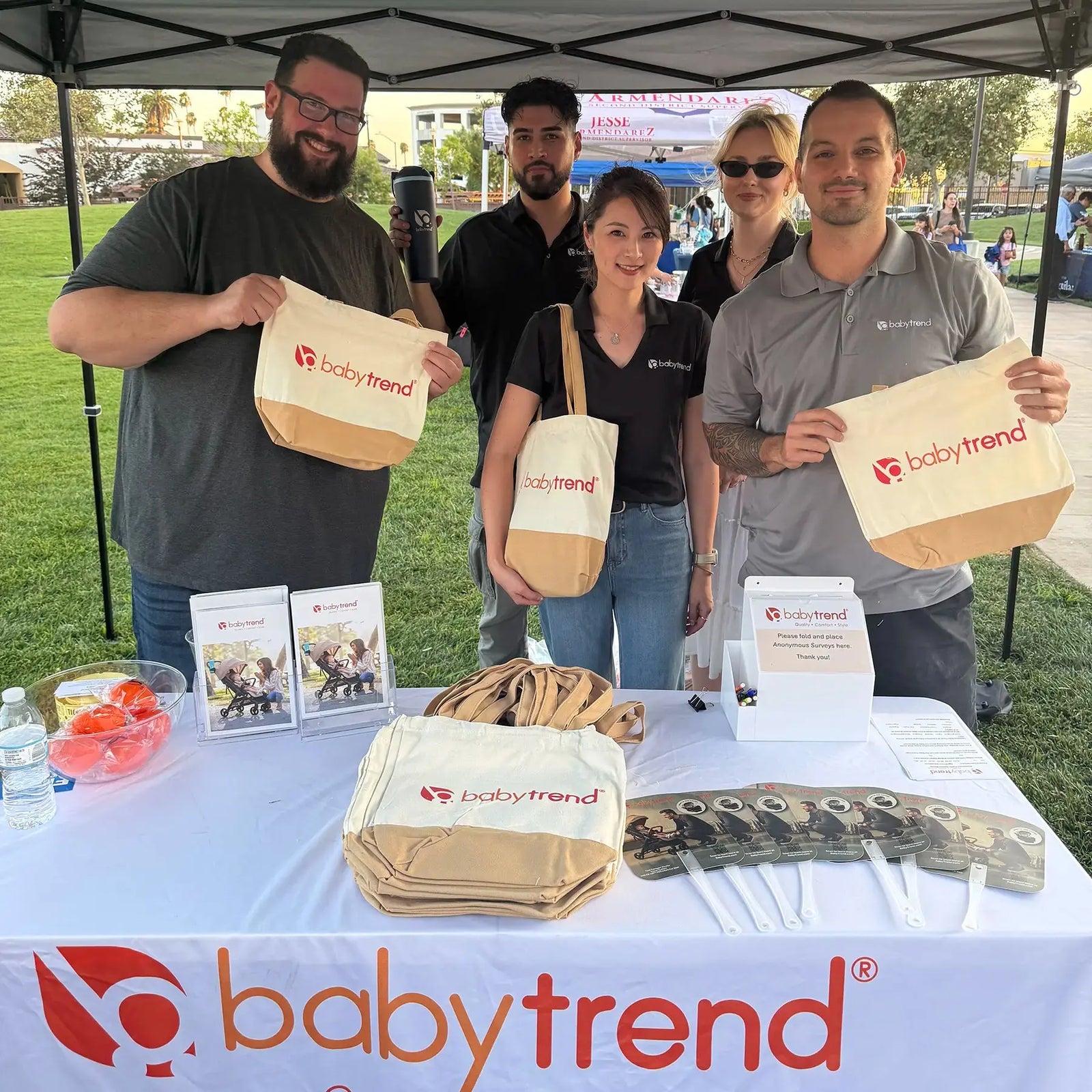 Baby Trend team at booth