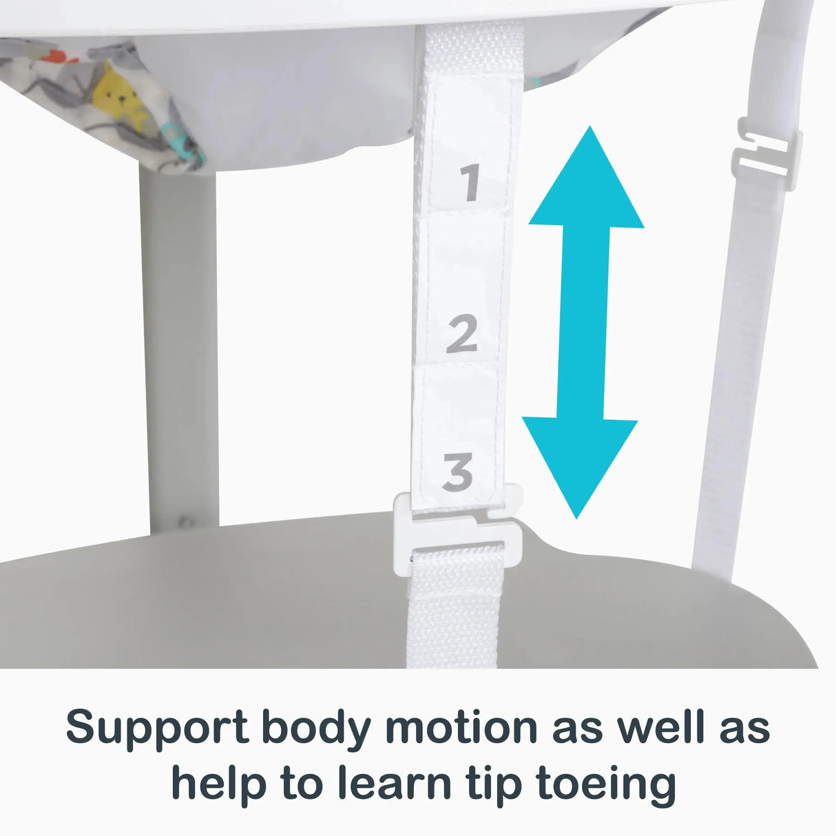Support body motion as well as help to learn tip toeing with the Smart Steps By Baby Trend Bounce N’ Play 3-in-1 Activity Center