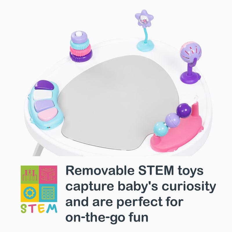 Removable STEM Toys capture baby's curiosity and are perfect for on the go fun from the Smart Steps By Baby Trend Bounce N’ Play 3-in-1 Activity Center
