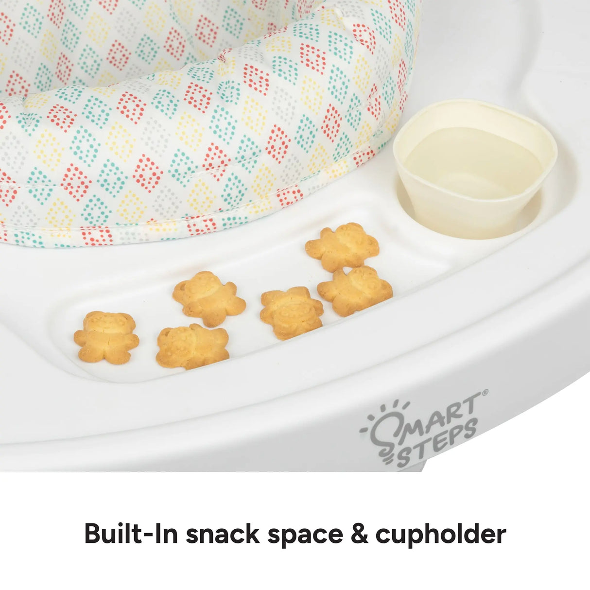 Smart Steps Hop N' Discover 3-in-1 Activity Center built in snack and cupholder 