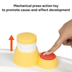 Smart Steps Hop N' Discover 3-in-1 Activity Center mechanical press-action toy to promote cause and effect 