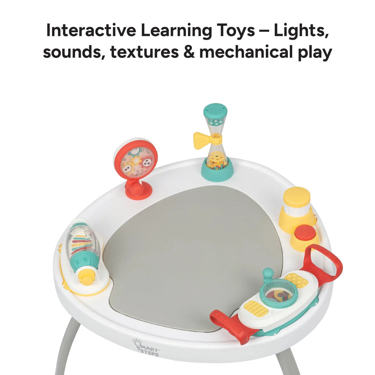 Smart Steps Hop N' Discover 3-in-1 Activity Center interactive learning toys, lights, sounds, textures and mechanical play