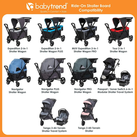 Baby Trend Ride-On Stroller Board compatibility strollers and wagons