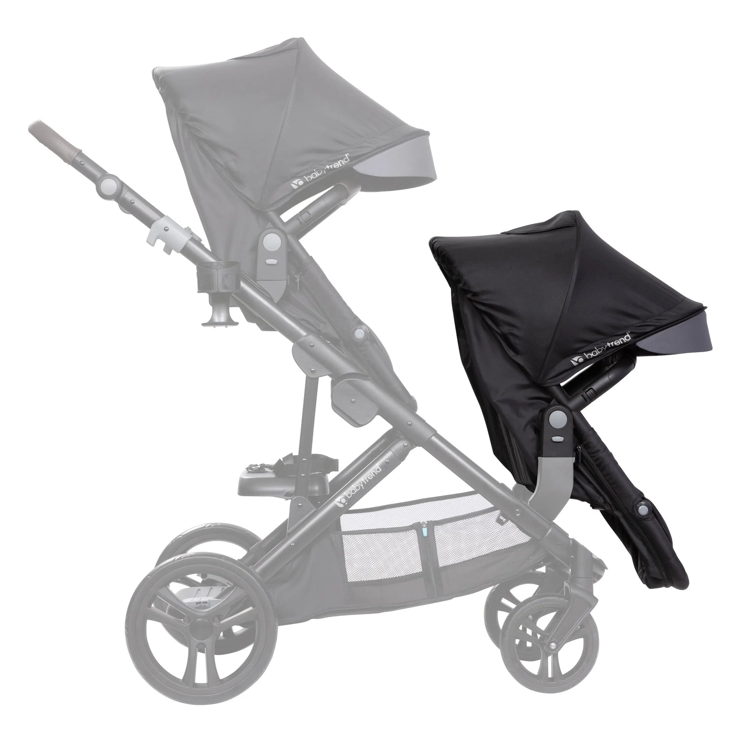 Baby Trend Second Seat for Morph Single to Double Stroller, Dash Black