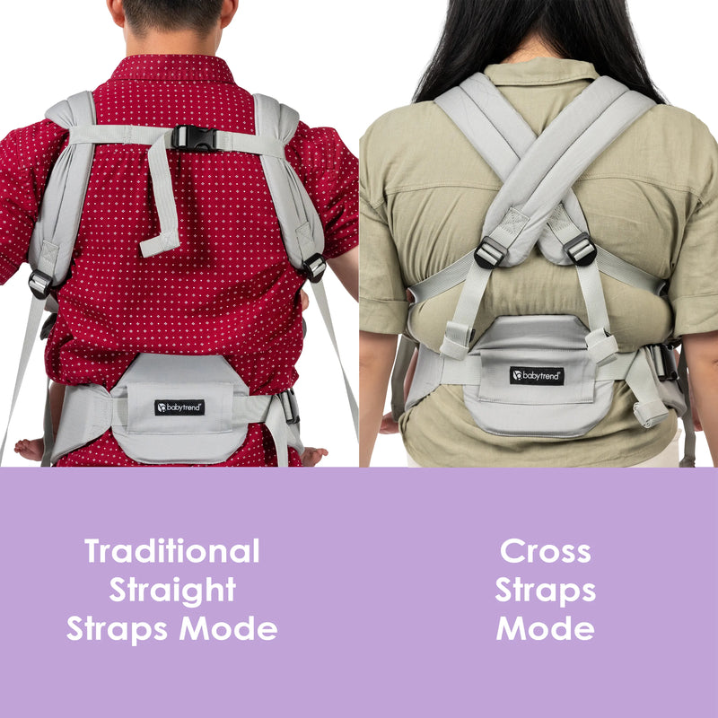 Caleo 3-in-1 Newborn Carrier two different style of straps mode