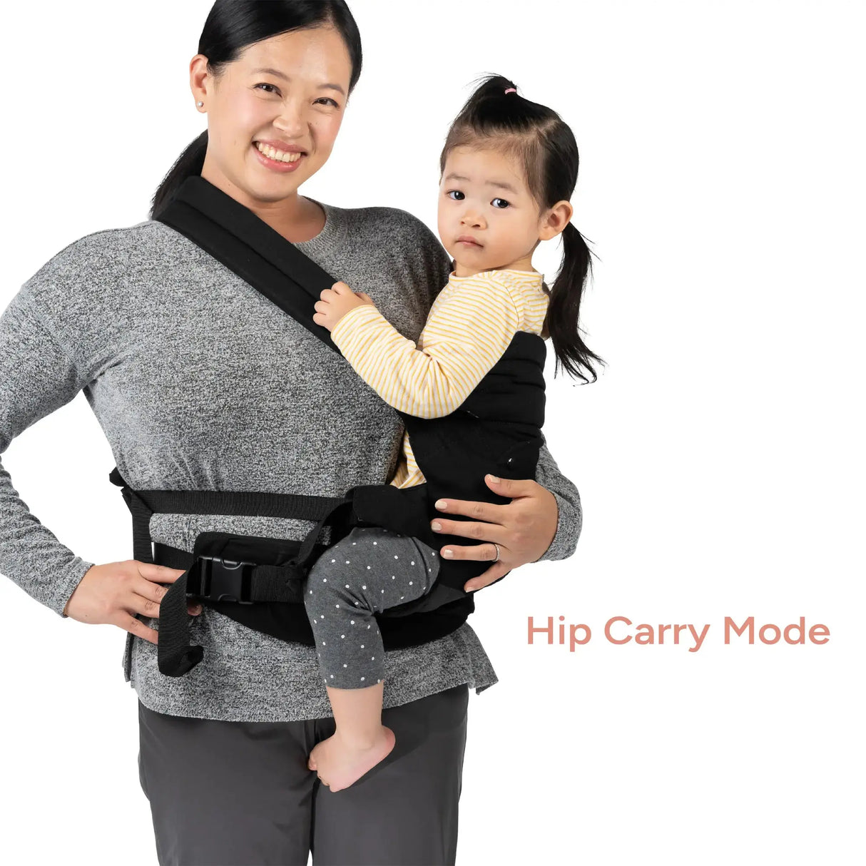 Caleo 3-in-1 Newborn Carrier hip carry mode