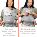 Load image into gallery viewer, Caleo 3-in-1 Newborn Carrier sun hood keeps your baby shaded and protected