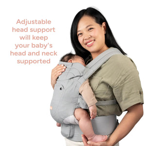 Caleo 3-in-1 Newborn Carrier adjustable head support will keep your baby's head and back supported