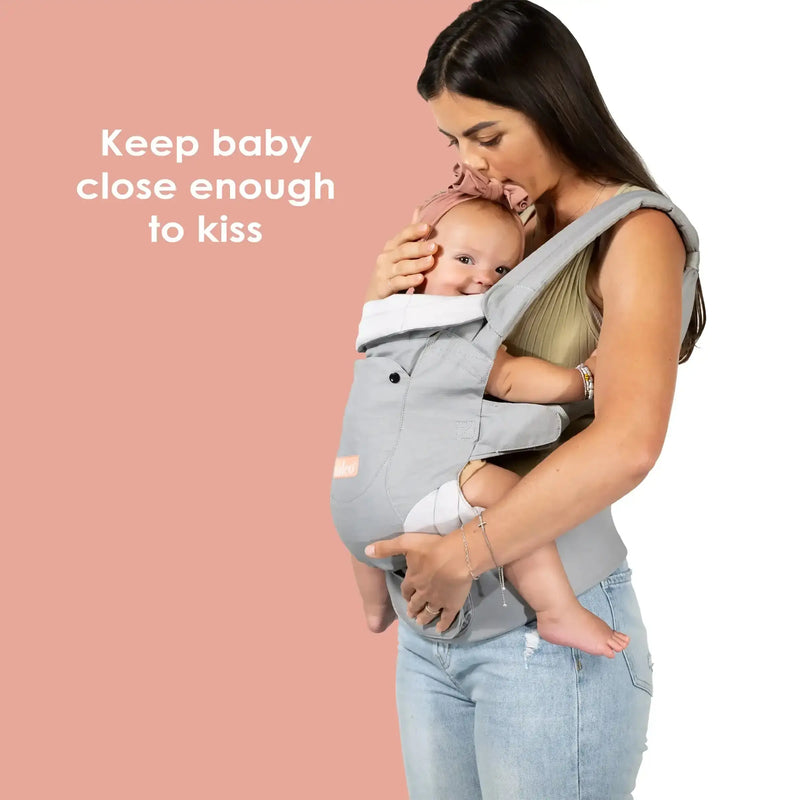 Caleo Charm Deluxe 3-in-1 Newborn Carrier keep baby close enough to kiss