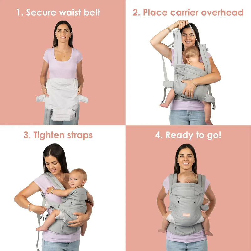 Caleo Charm Deluxe 3-in-1 Newborn Carrier installation