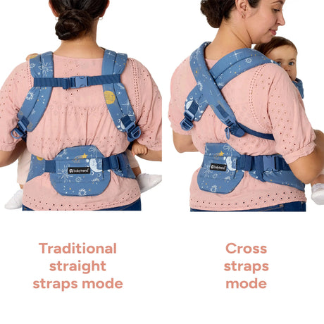 Baby Trend Newborn Carrier traditional straight straps mode or cross straps mode