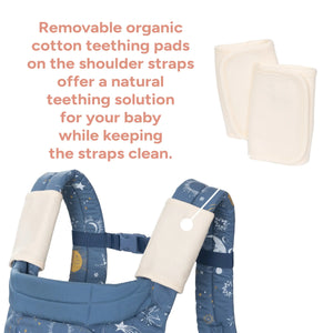 Baby Trend Newborn Carrier removable organic cotton teething pads on the shoulder straps