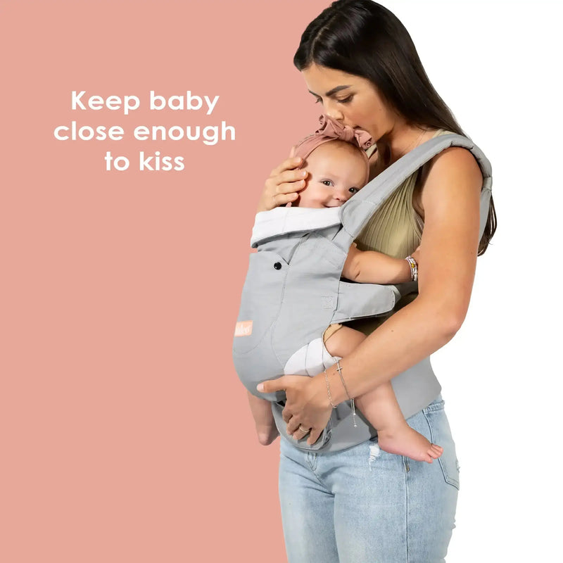 Caleo Charm Deluxe 3-in-1 Newborn Carrier keep baby close enough to kiss
