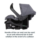 Load image into gallery viewer, Handle rotated forward for an anti-rebound bar on the Baby Trend EZ-Lift PLUS Infant Car Seat