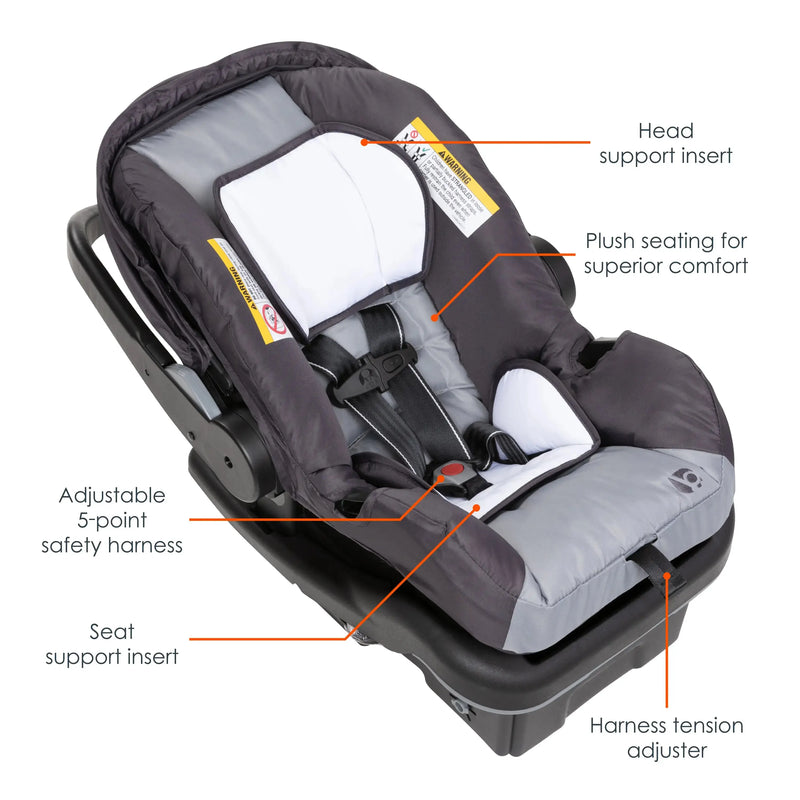 Top view of the Baby Trend EZ-Lift PLUS Infant Car Seat feature call out