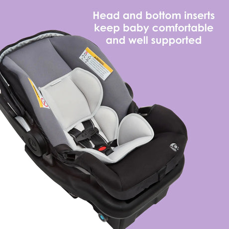 Baby Trend EZ-Lift PRO Infant Car Seat head and bottom inserts keep baby comfortable and well supported