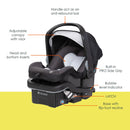 Load image into gallery viewer, Baby Trend EZ-Lift PRO Infant Car Seat feature call outs