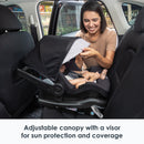 Load image into gallery viewer, Baby Trend EZ-Lift PRO Infant Car Seat adjustable canopy with a visor for sun protection and coverage