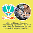 Load image into gallery viewer, Baby Trend over 30 years of car manufacturing experience, offers safety and performance you can trust for your smallest passengers