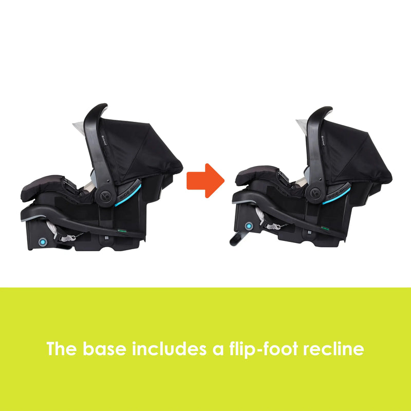 Baby Trend EZ-Lift PRO Infant Car Seat base includes a flip-foot recline