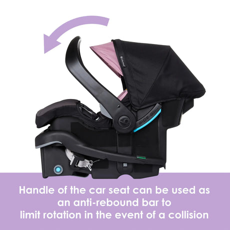 Baby Trend EZ-Lift PRO Infant Car Seat handle can be used as an anti-rebound bar to limit rotation in the event of a collision