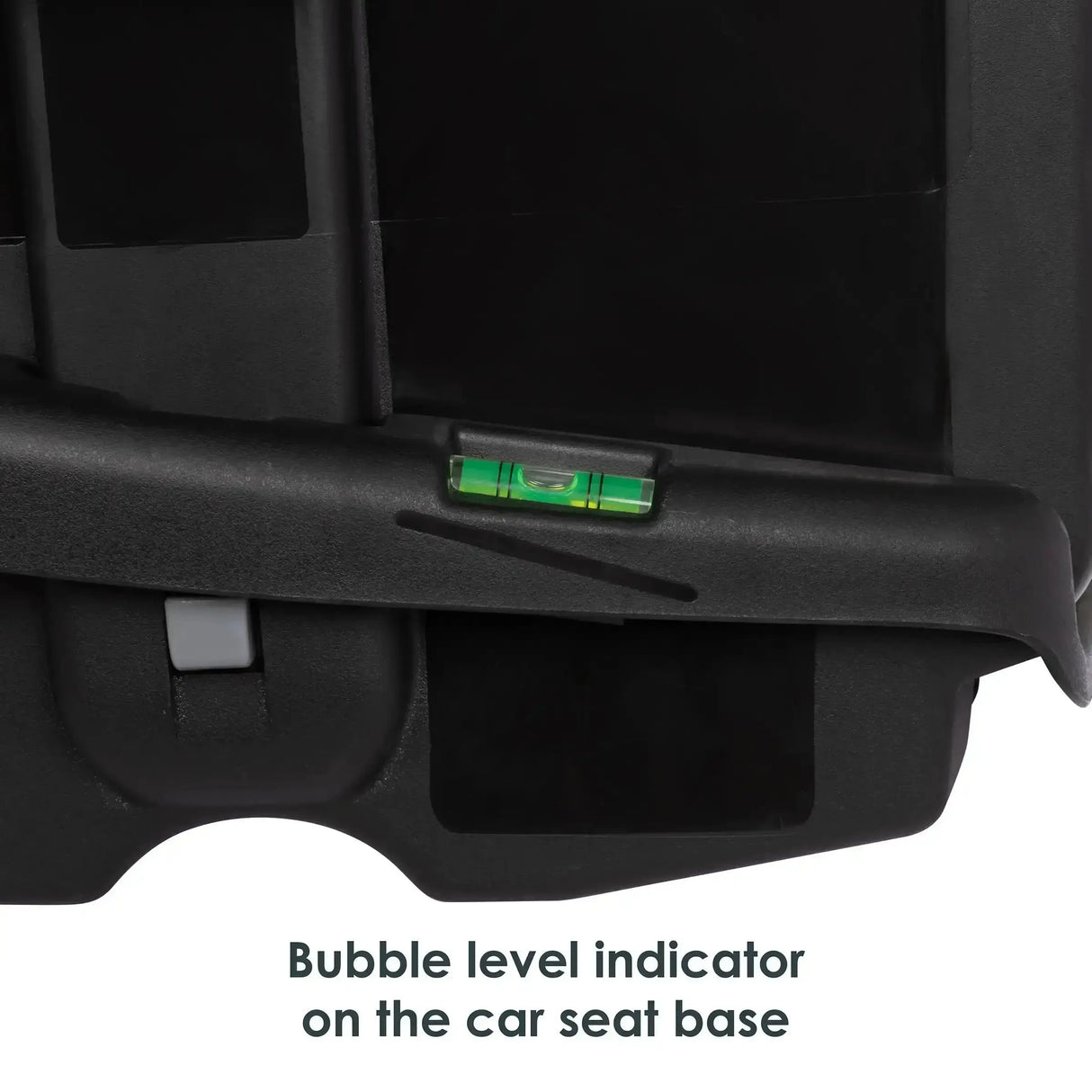 Baby Trend Secure-Lift Infant Car Seat bubble level indicator on the car seat base