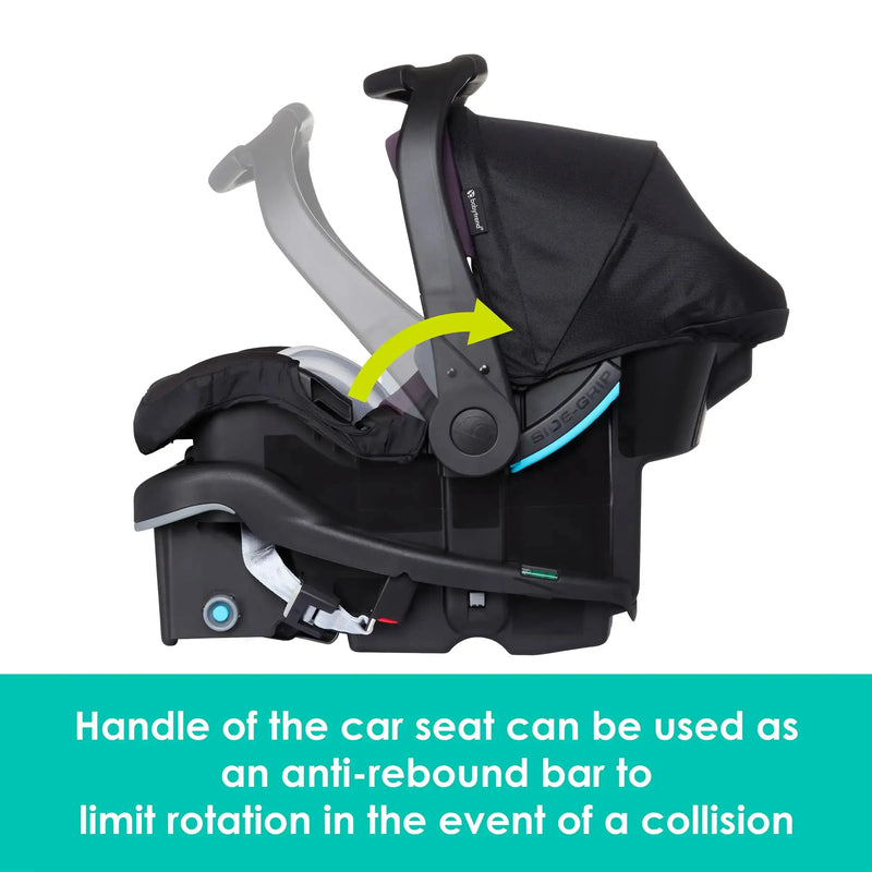 Baby Trend Secure-Lift Infant Car Seat handle of the car seat can be used as an anti rebound bar to limit rotation in the event of a collision