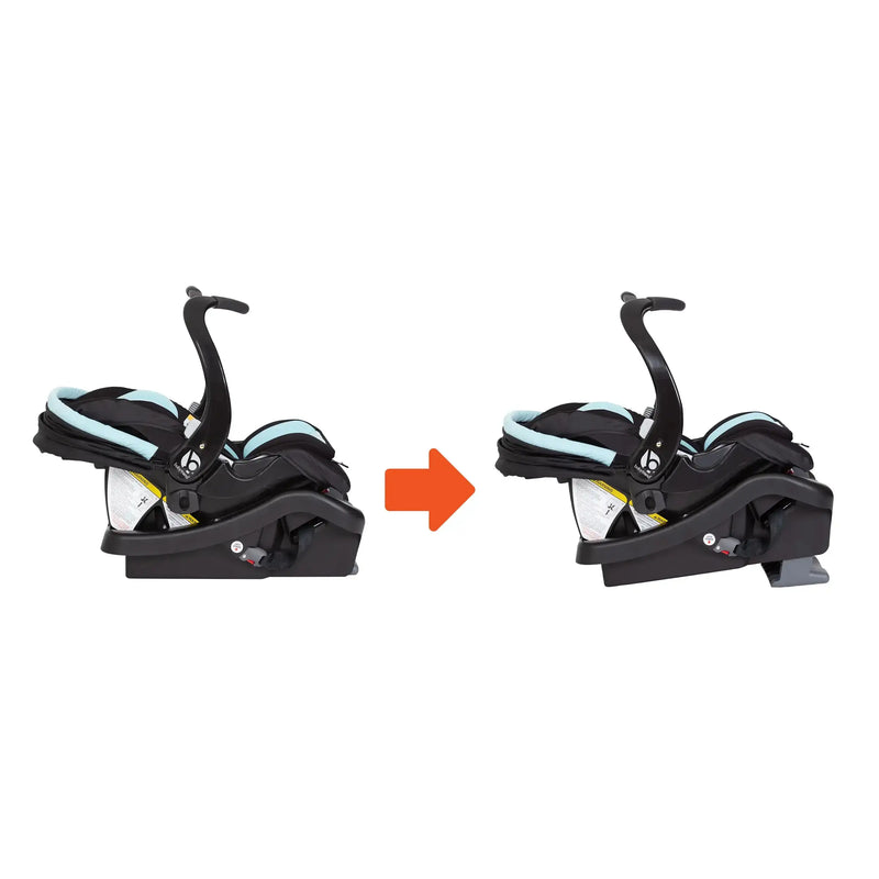 Baby Trend Secure 35 Infant Car Seat with foot recline for the right angle installation