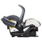 Baby Trend Ally 35 Infant Car Seat with Cozy Cover side view handle bar up ward