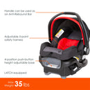 Load image into gallery viewer, Baby Trend Ally 35 Infant Car Seat with Cozy Cover features call out