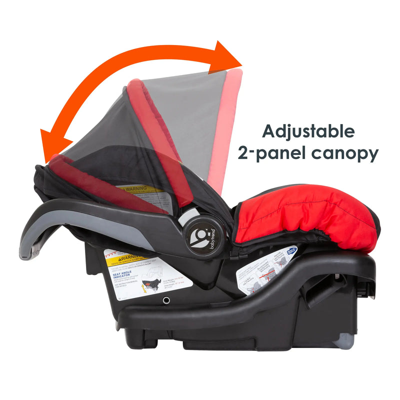 Baby Trend Ally 35 Infant Car Seat with Cozy Cover adjustable 2 panl canopy