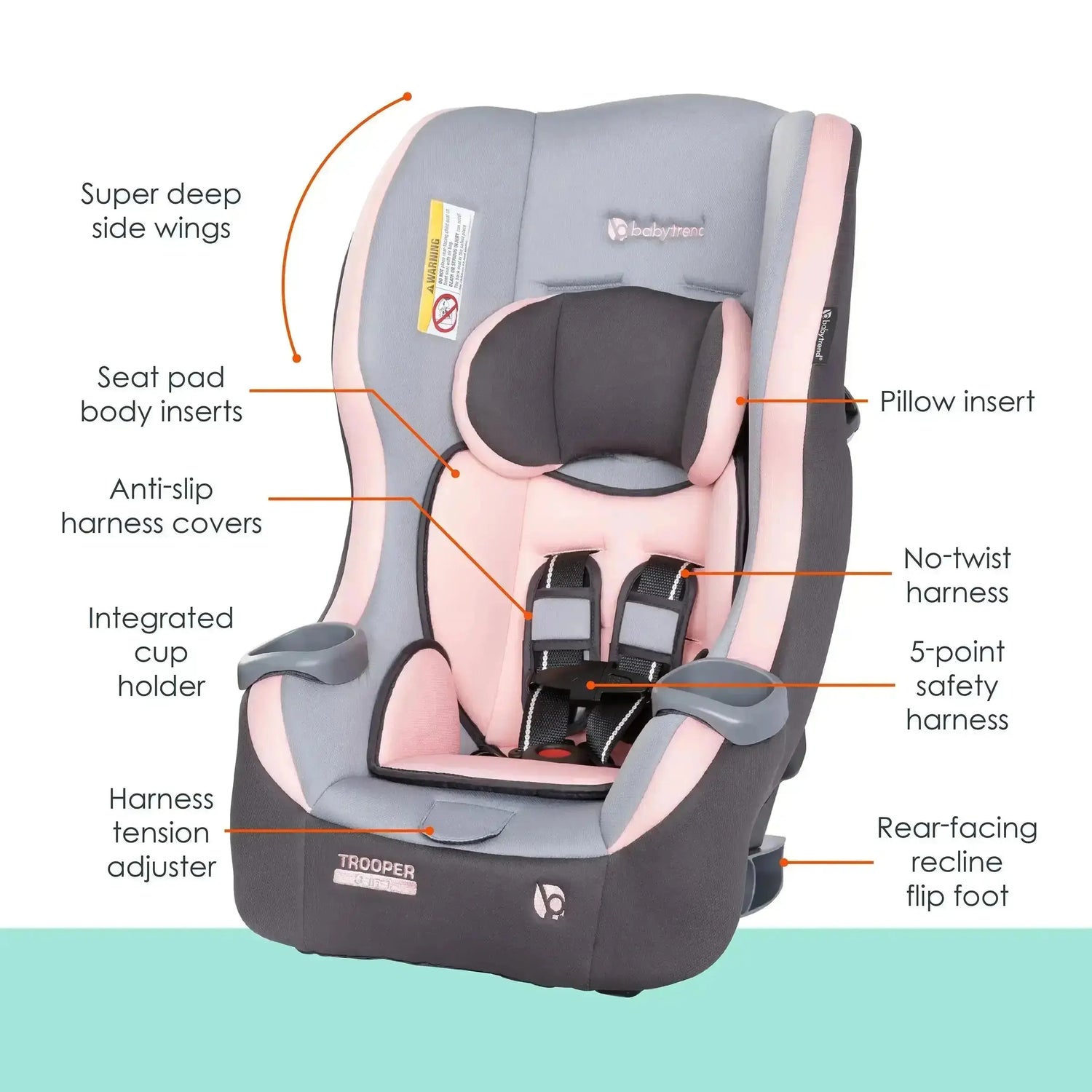 Trooper 3-in-1 Convertible Car Seat Baby/Toddler