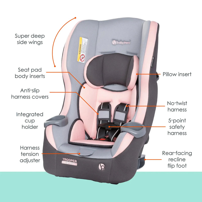 Features of the Baby Trend Trooper 3-in-1 Convertible Car Seat