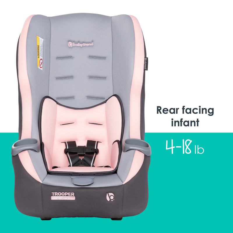 Rear facing infant mode of the Baby Trend Trooper 3-in-1 Convertible Car Seat