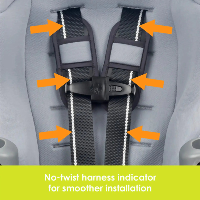 Baby Trend Trooper SLIM 3-in-1 Convertible Car Seat no twist harness indicator