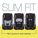 Load image into gallery viewer, Slim fit, fits 3 across in most vehicles of the Baby Trend Trooper 3-in-1 Convertible Car Seat