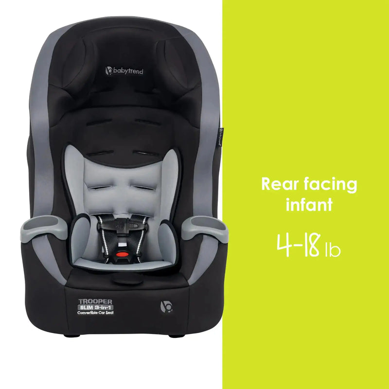 Baby Trend Trooper SLIM 3-in-1 Convertible Car Seat rear facing infant
