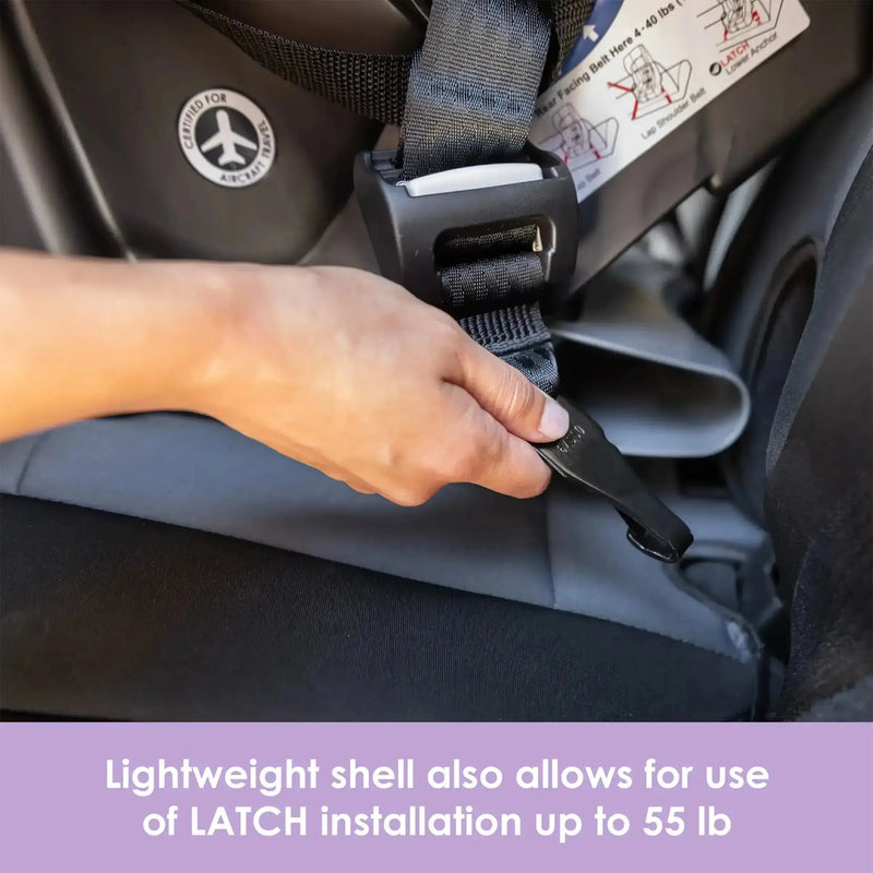 Baby Trend Trooper SLIM 3-in-1 Convertible Car Seat lightweight shell also allows for use of LATCH