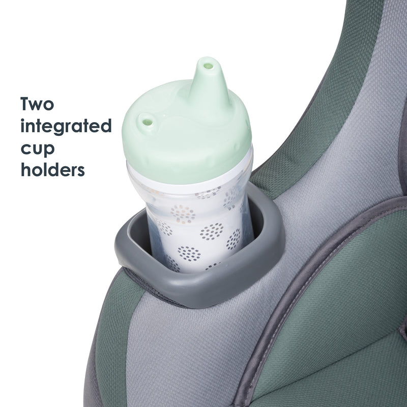 Two integrated cup holders of the Baby Trend Trooper 3-in-1 Convertible Car Seat