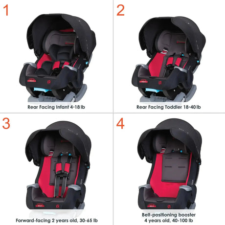 Baby Trend Cover Me 4-in-1 Convertible Car Seat seating position