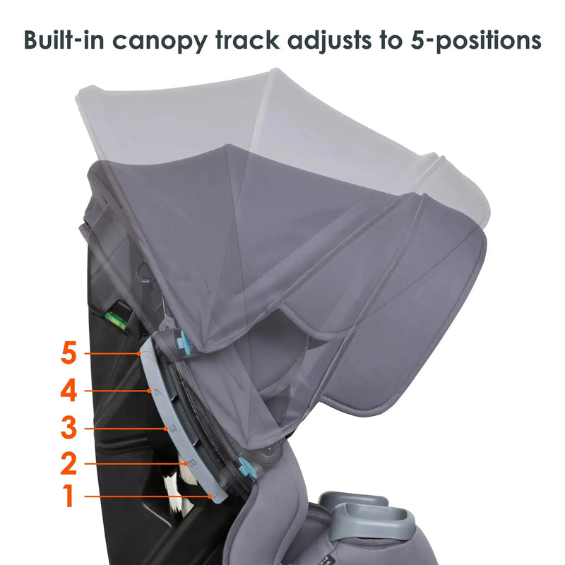 Baby Trend Cover Me 4-in-1 Convertible Car Seat canopy height