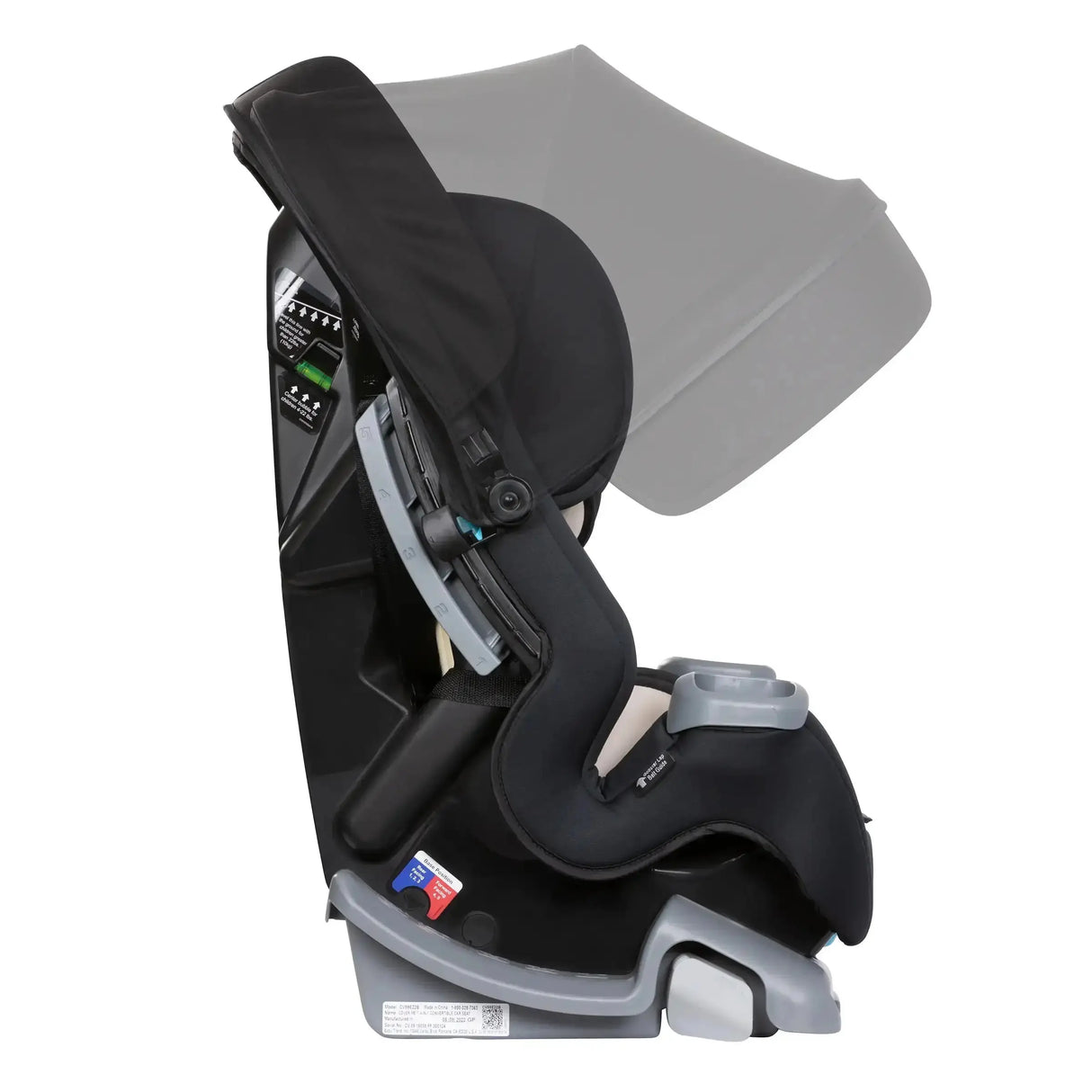 Adjustable canopy on the Baby Trend Cover Me 4-in-1 Convertible Car Seat