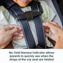 Load image into gallery viewer, No-twist harness indicator on the Baby Trend Cover Me 4-in-1 Convertible Car Seat 