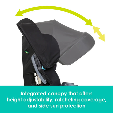 Baby Trend Cover Me 4-in-1 Convertible Car Seat integrated canopy that offers height adjustability