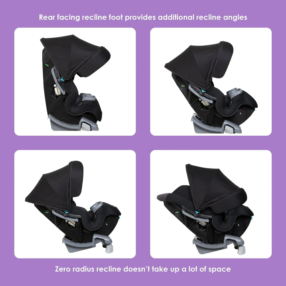Baby Trend Cover Me 4-in-1 Convertible Car Seat rear facing reclining foot