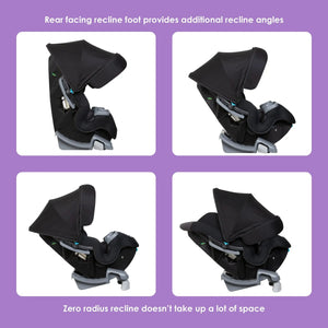 Baby Trend Cover Me 4-in-1 Convertible Car Seat rear facing reclining foot