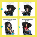Load image into gallery viewer, Seating positions of the Baby Trend Cover Me 4-in-1 Convertible Car Seat