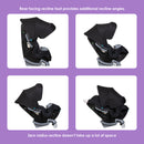 Load image into gallery viewer, Reclining positions of the Baby Trend Cover Me 4-in-1 Convertible Car Seat